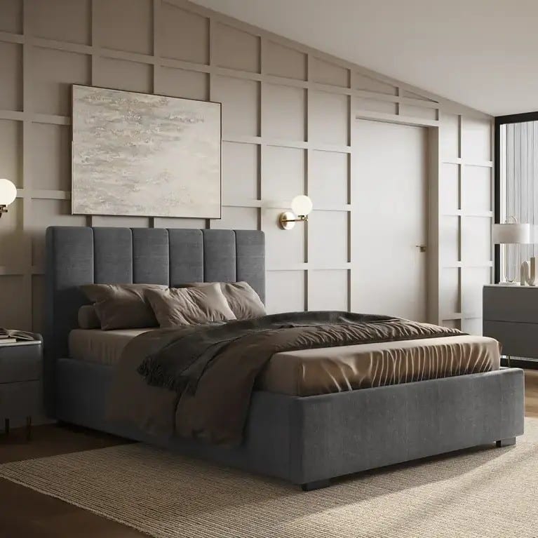 Bed Kingdom Fabric Ottoman Bed